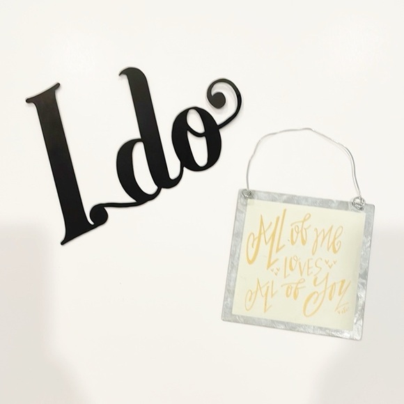 Black 'I Do' Wall Decor Set - Picture 1 of 2